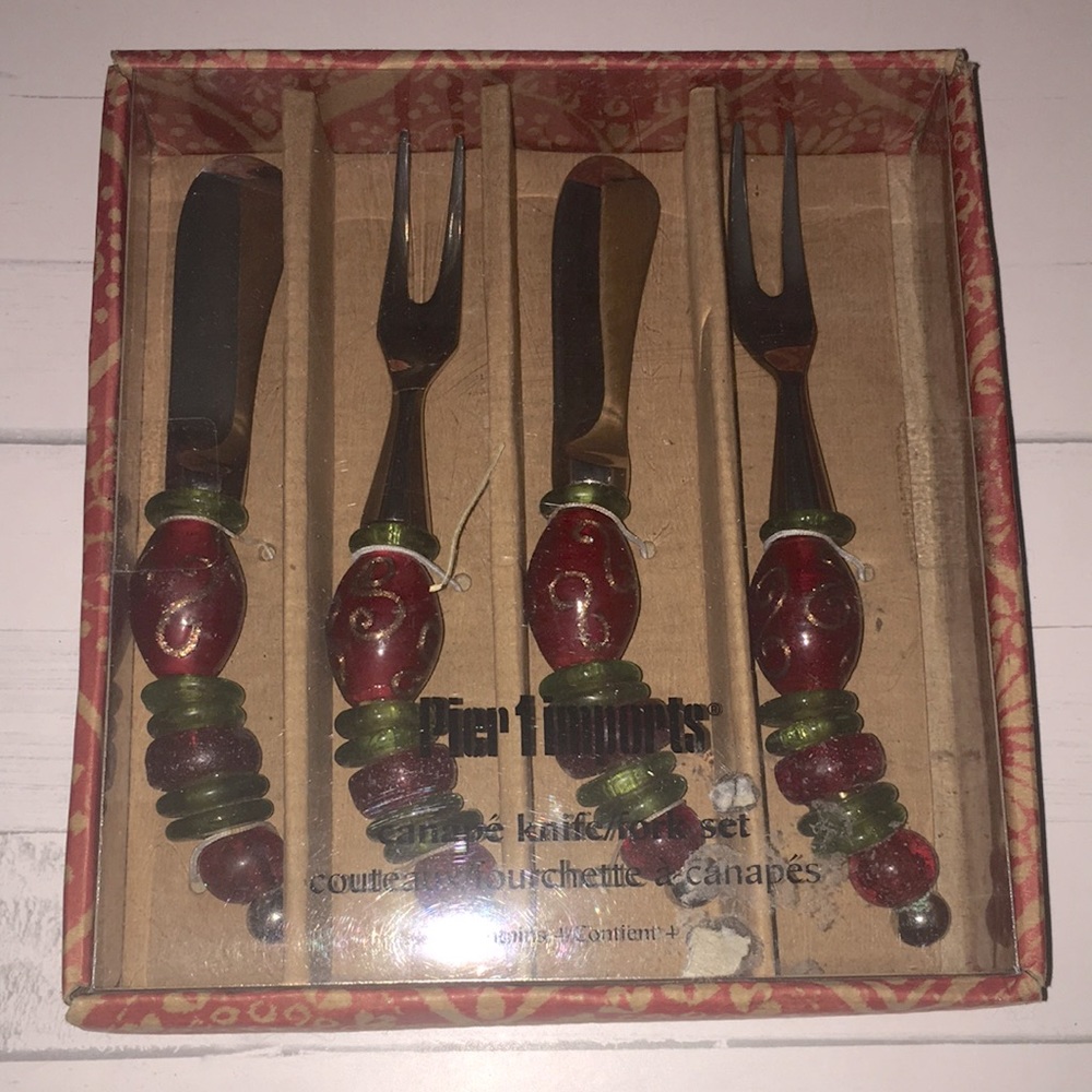 Canapé knife/fork set